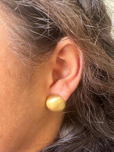 Chunky Gold Ball Hoops Earrrings