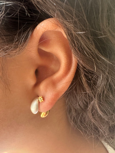 Drop Gold and Frosted  Earrings