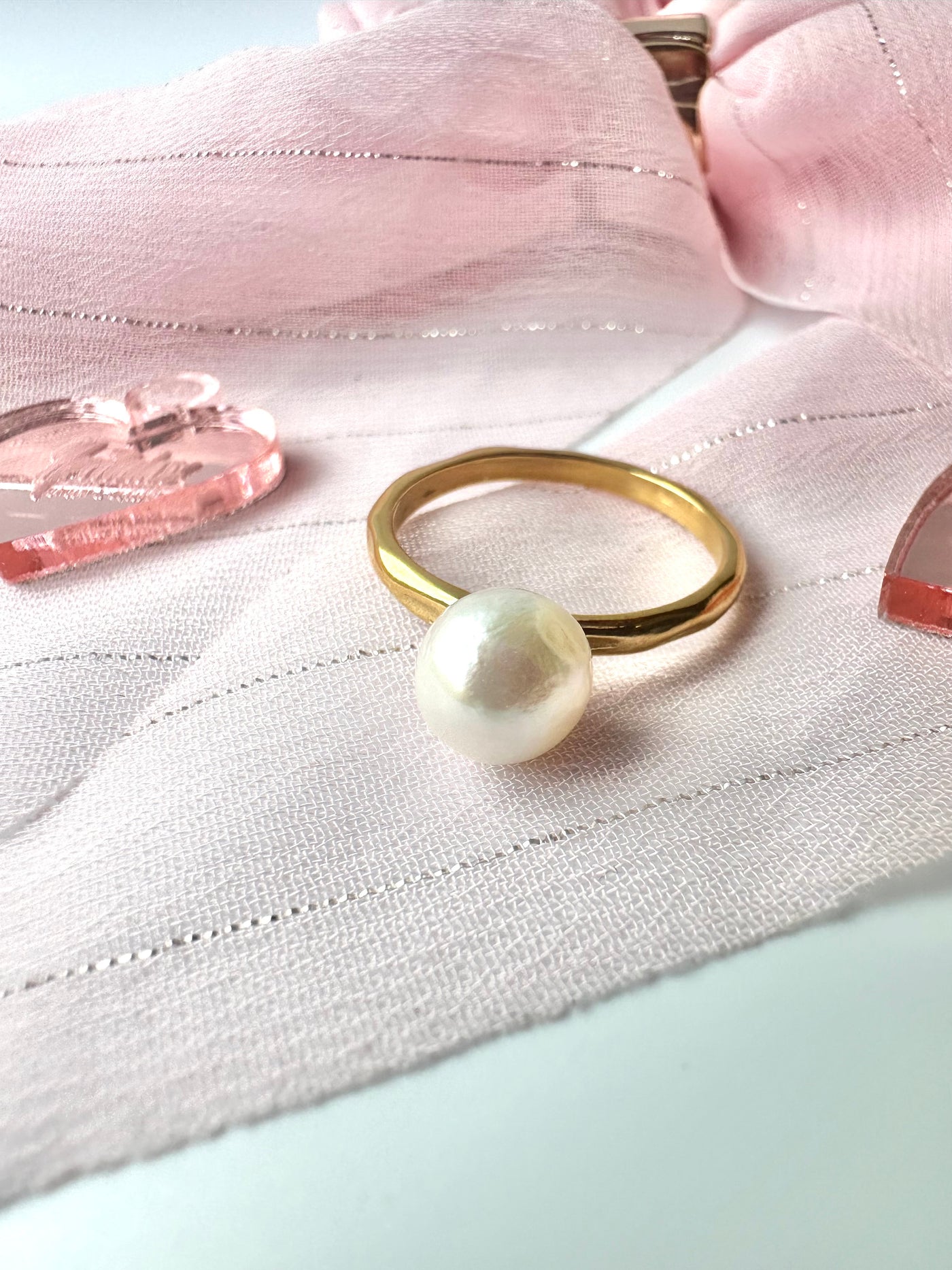 Gold Pearl Ring