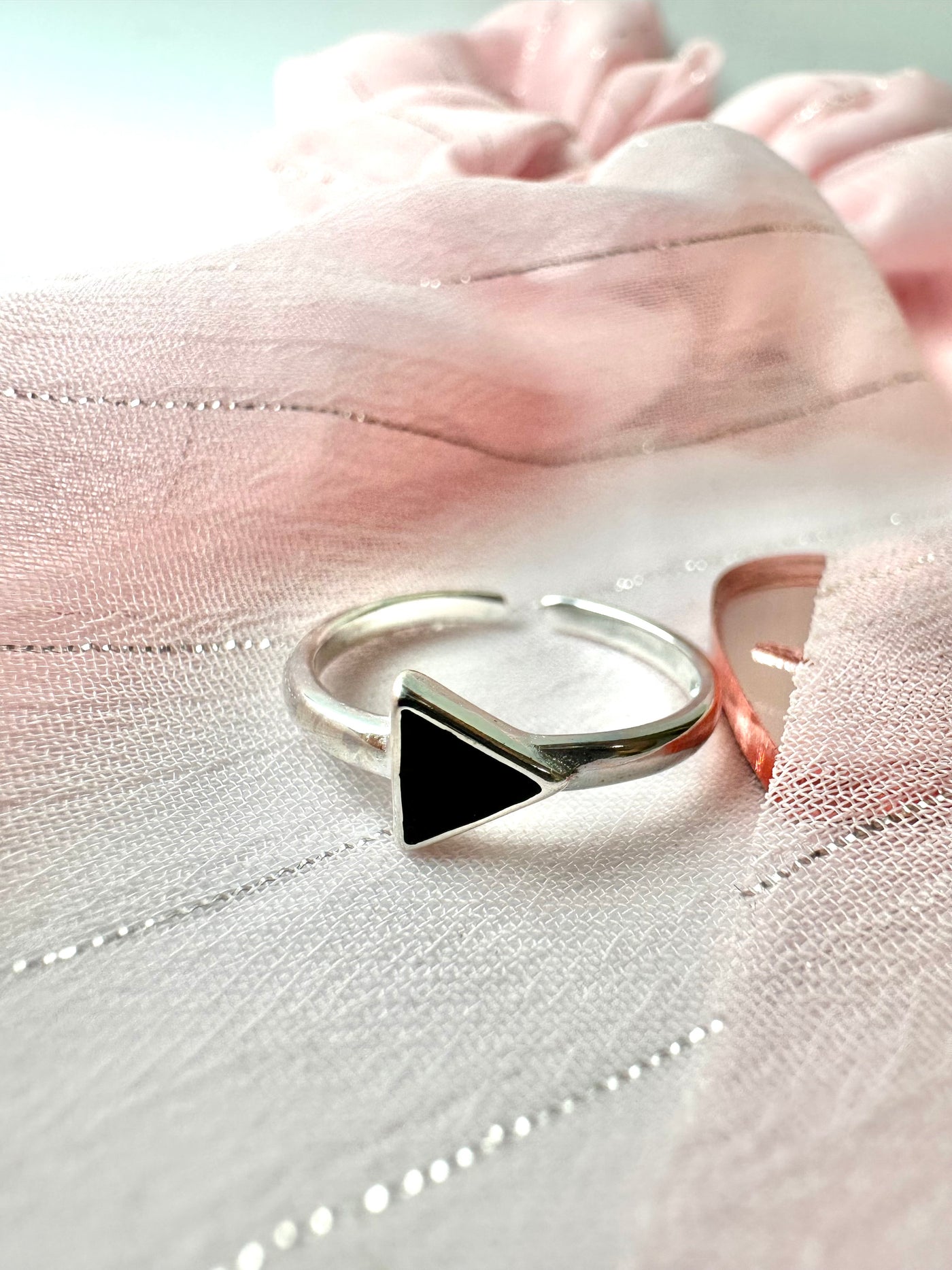 Small Silver Triangle Ring