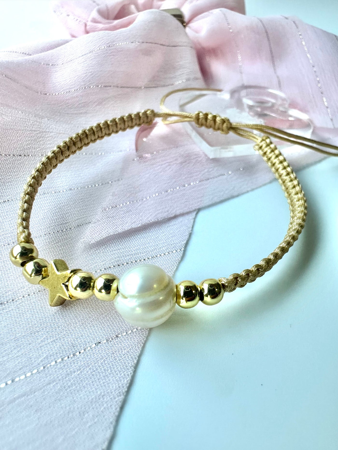 Beads and Pearl Bracelet