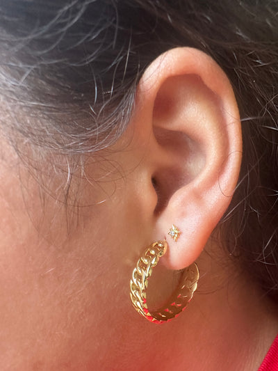 Chain Hoops Earrings