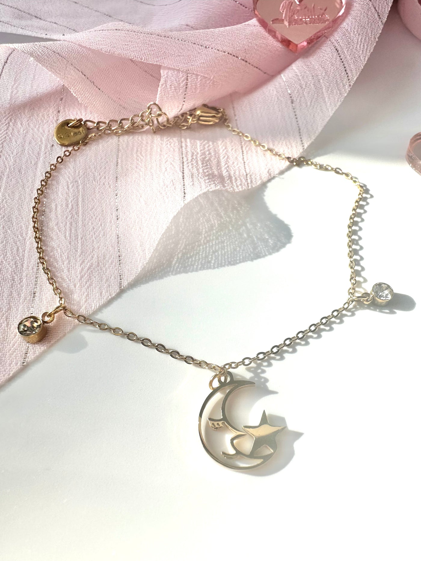 Moon and Star Anklet