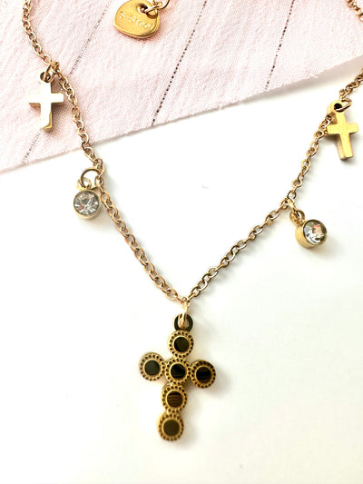 Cross Pendants Anklet