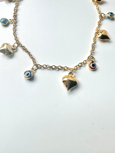 Hearts and Eye Anklet