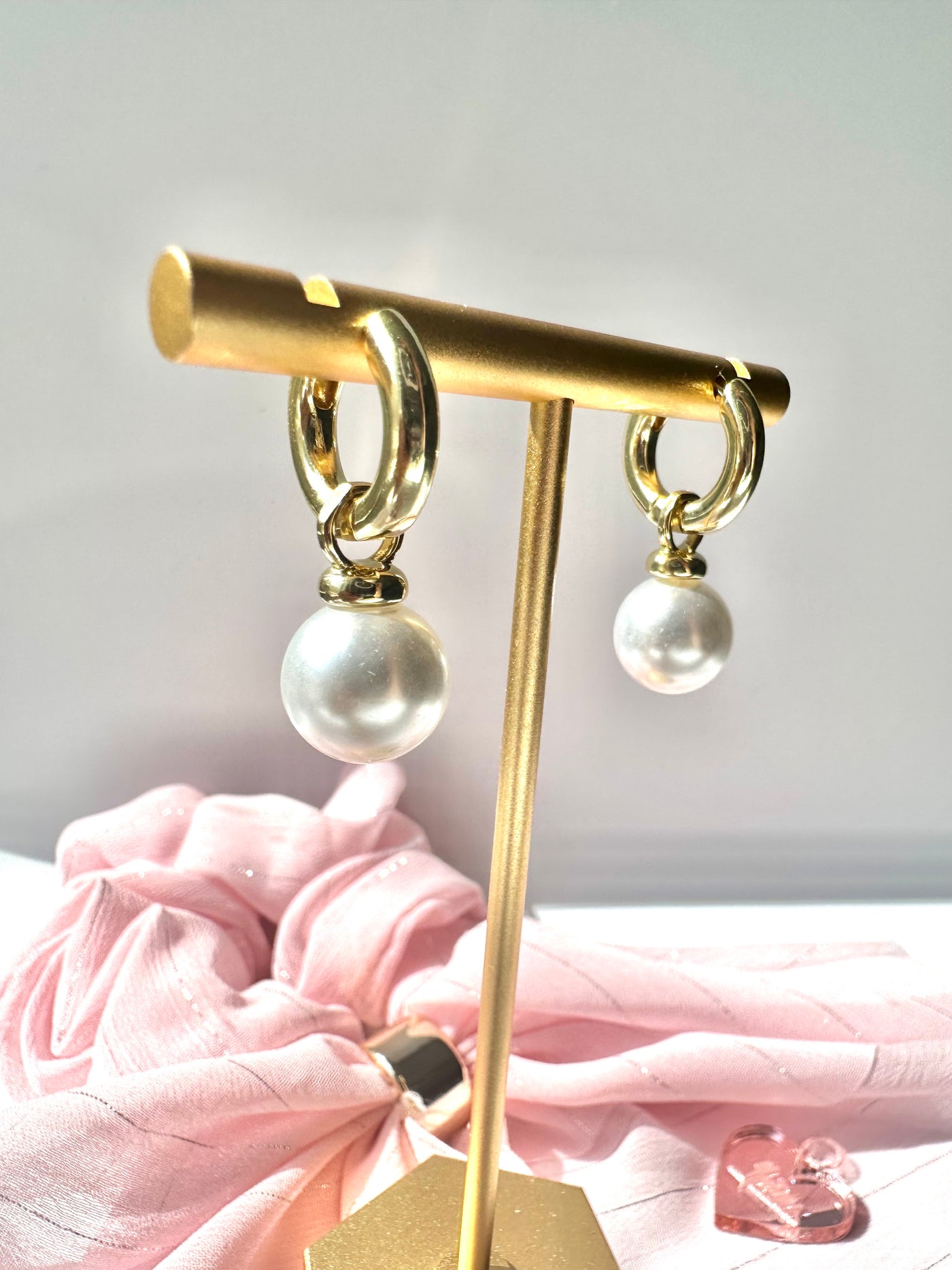 Pearls Hoops