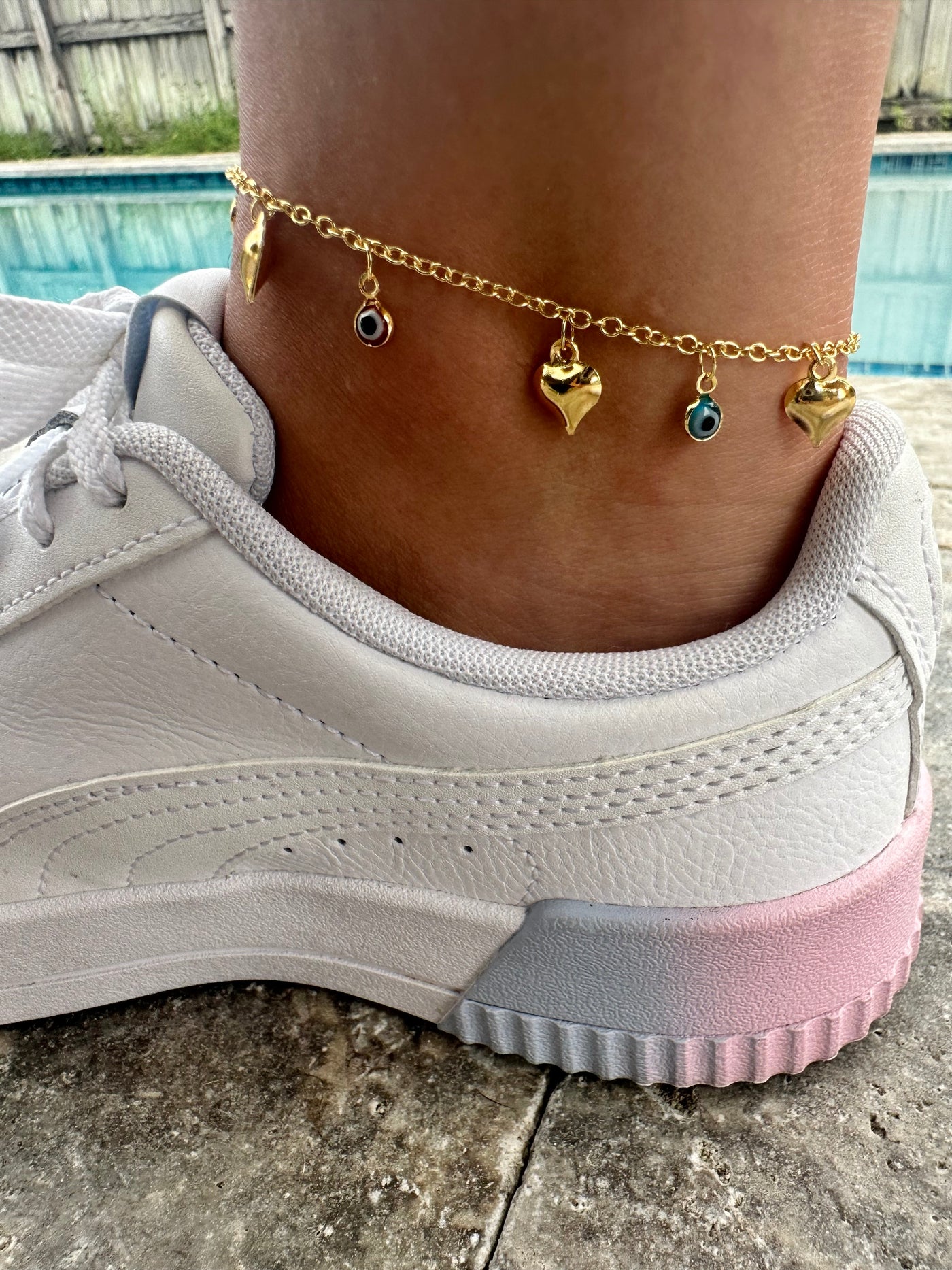 Hearts and Eye Anklet