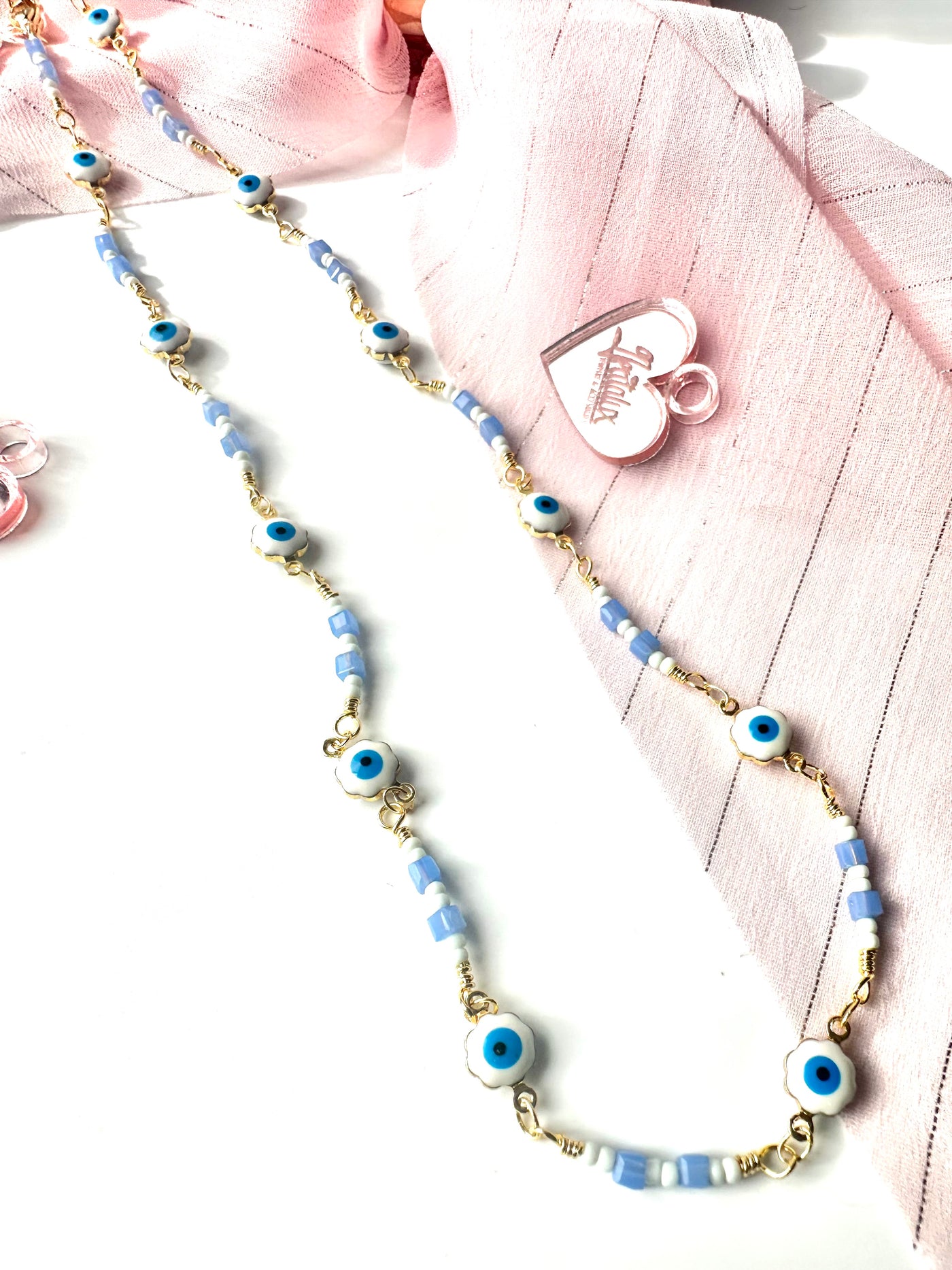 Eye Blue Beads Necklace