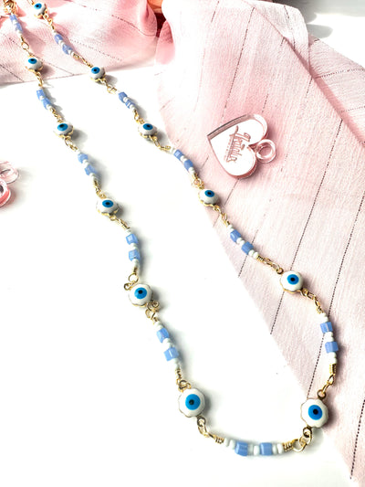 Eye Blue Beads Necklace