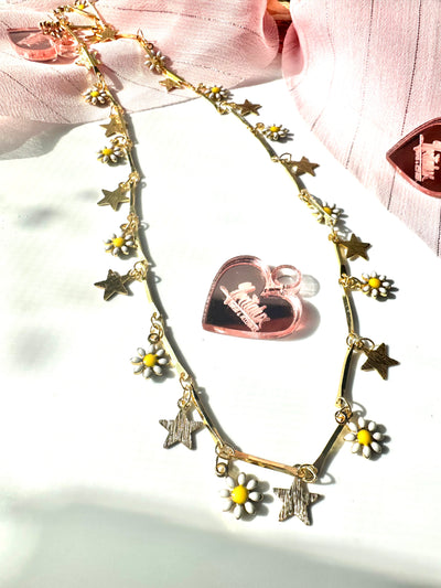 Daisies and Stars Necklace