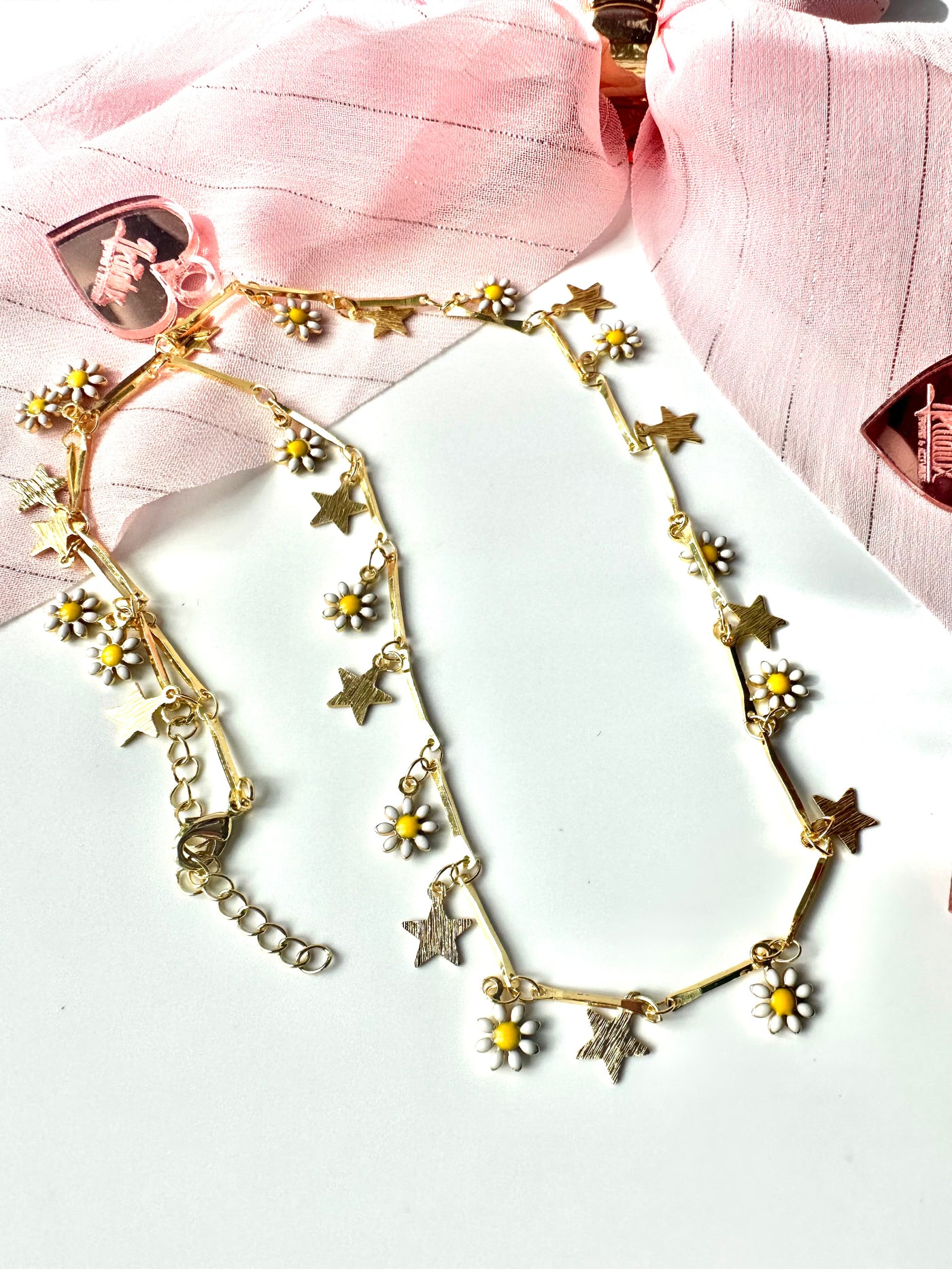 Daisies and Stars Necklace