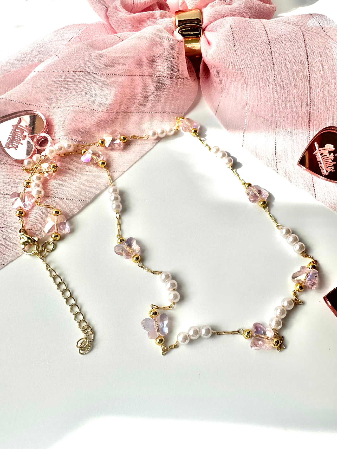 Pearls and Butterfly Necklace