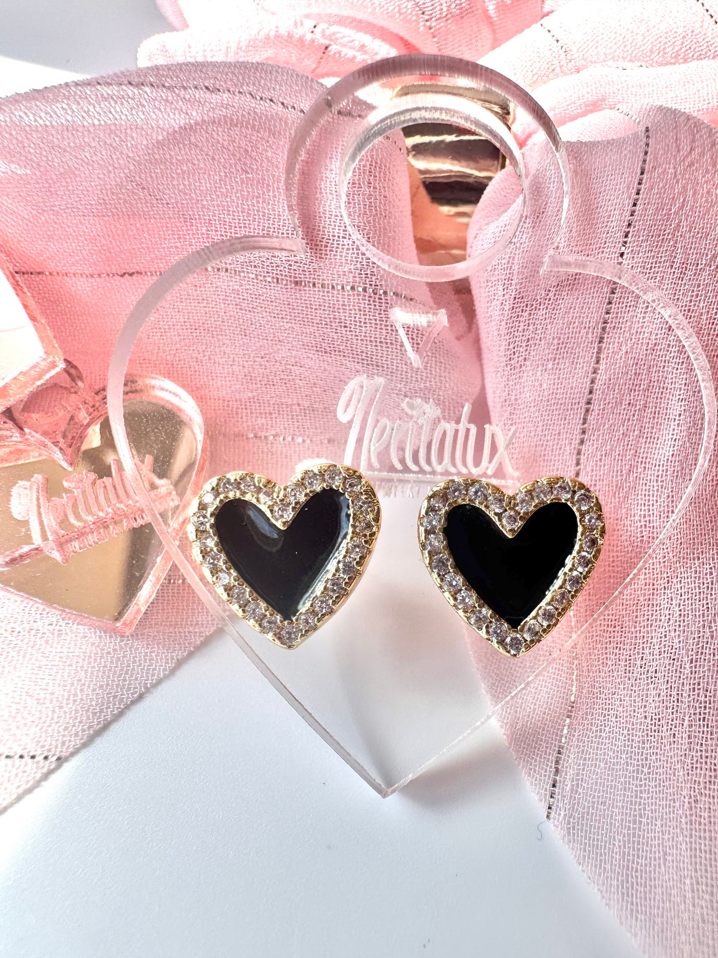 Zirconia  Heart Earrings