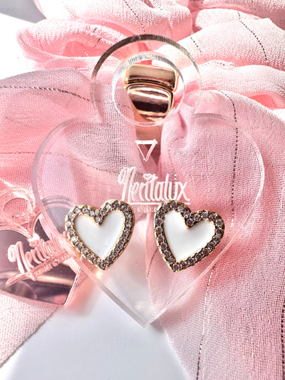 Zirconia  Heart Earrings