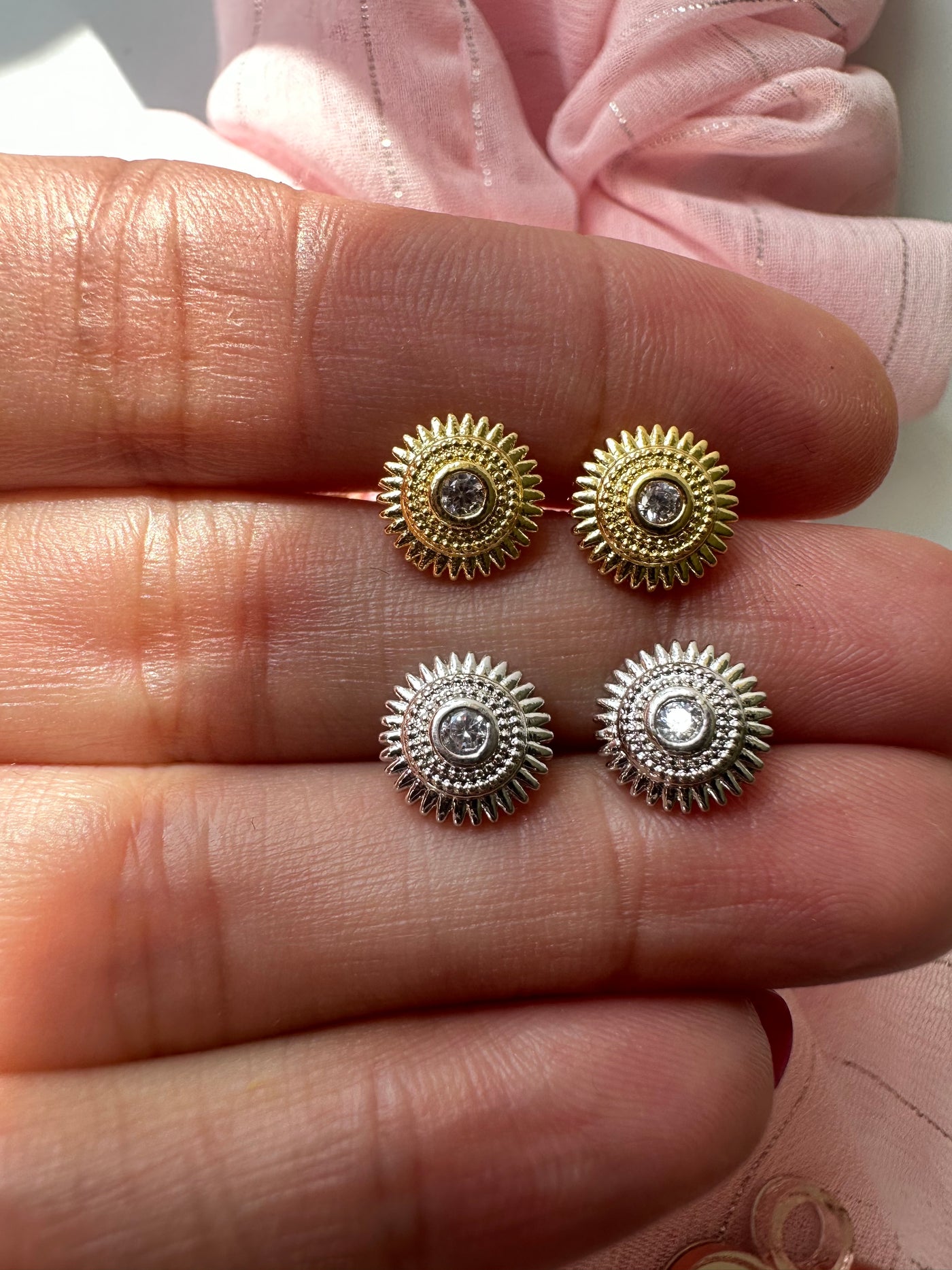 Circle Stud Earrings