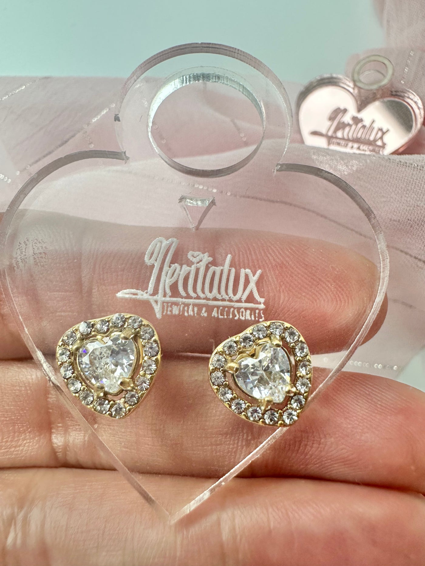 Zirconia Heart Earrings