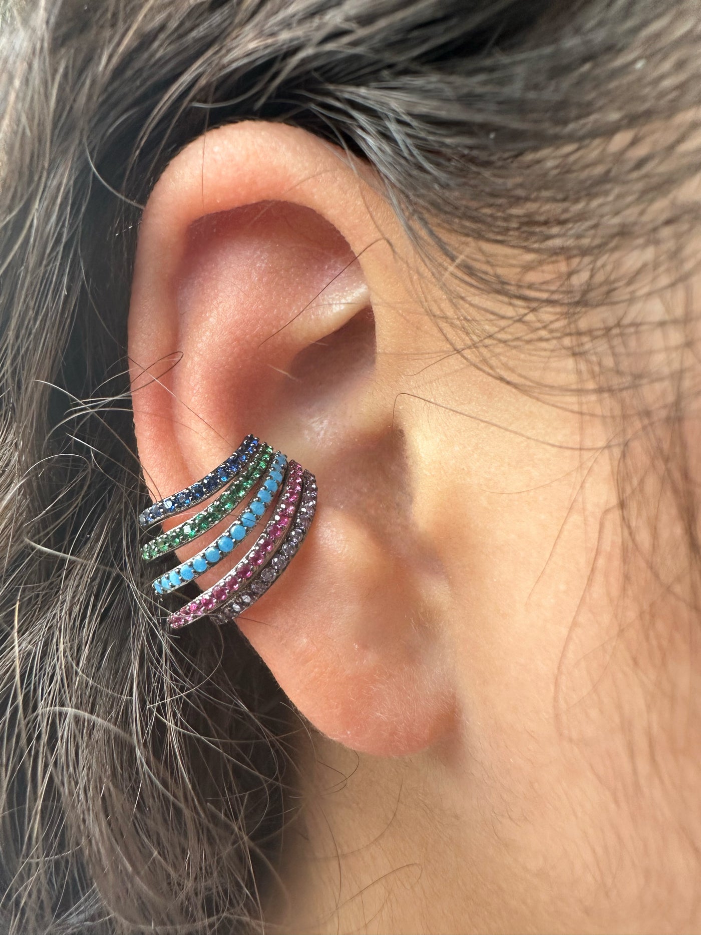 Spiral Colorful Ear Cuff Earrings