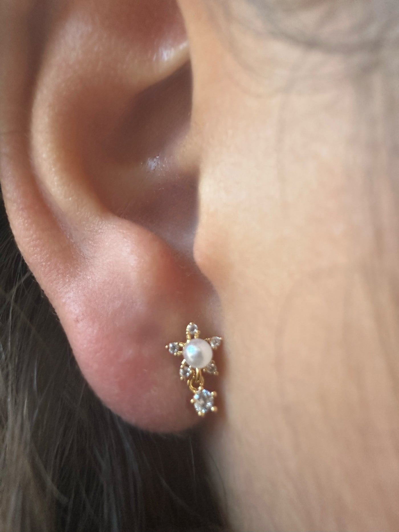 Flower Zirconia Stud Earrings