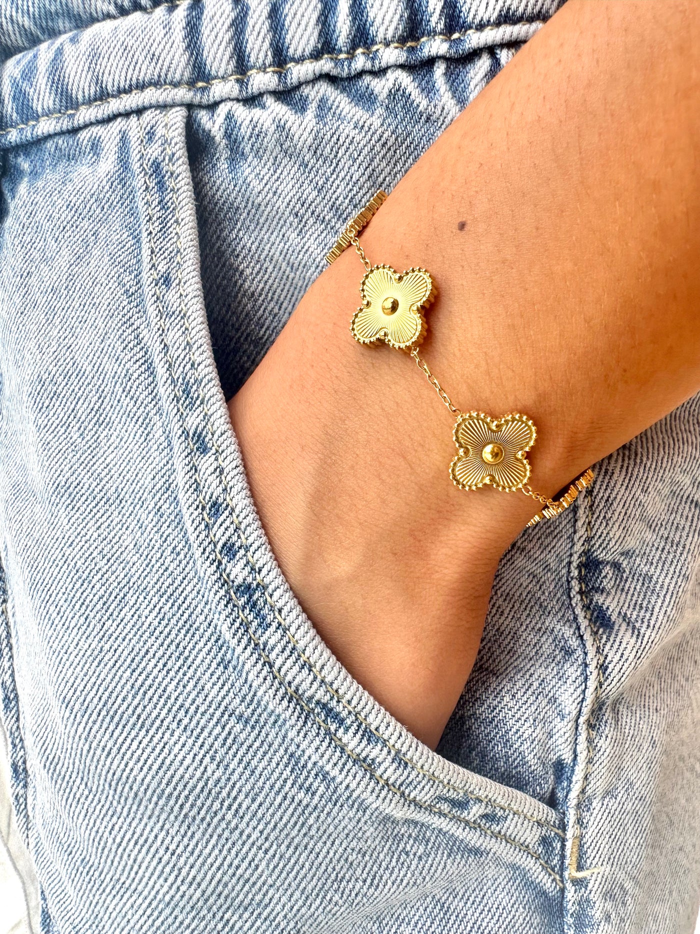 Gold Clover Bracelet