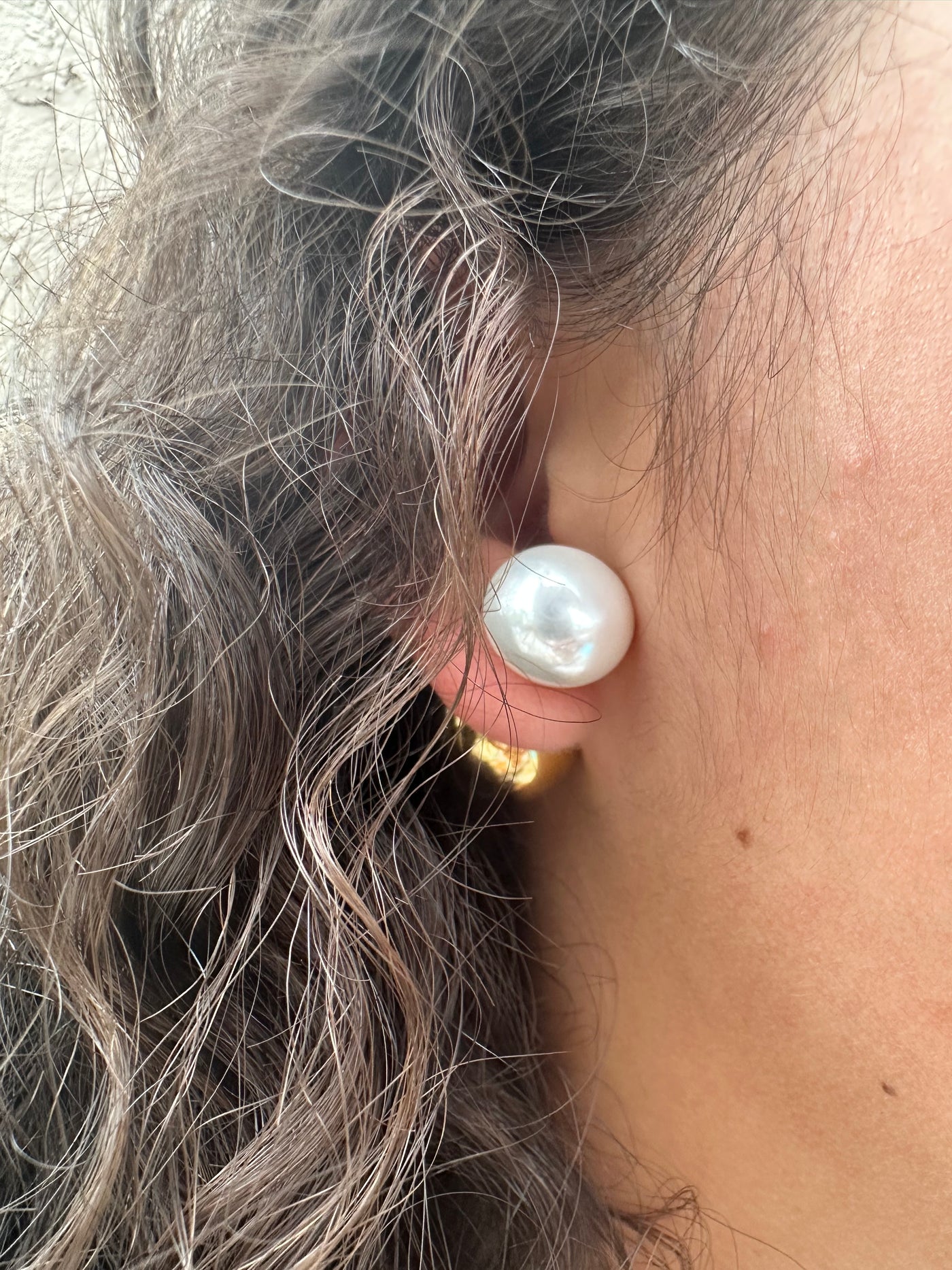 Bead and Pearl Front-Back Earrings