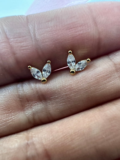 Tiny Petal Stud Earrings