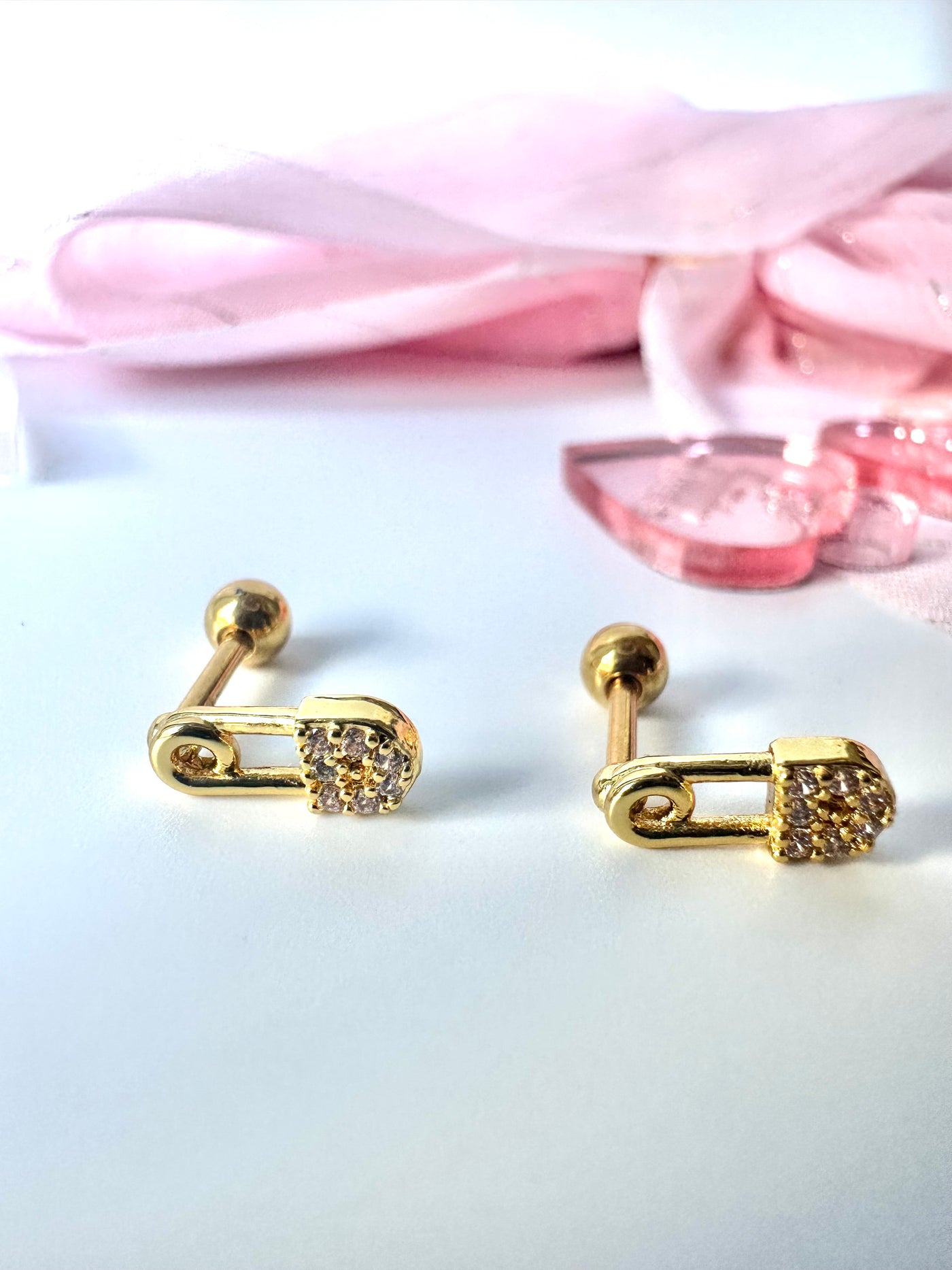 Safety Pin Stud Earrings