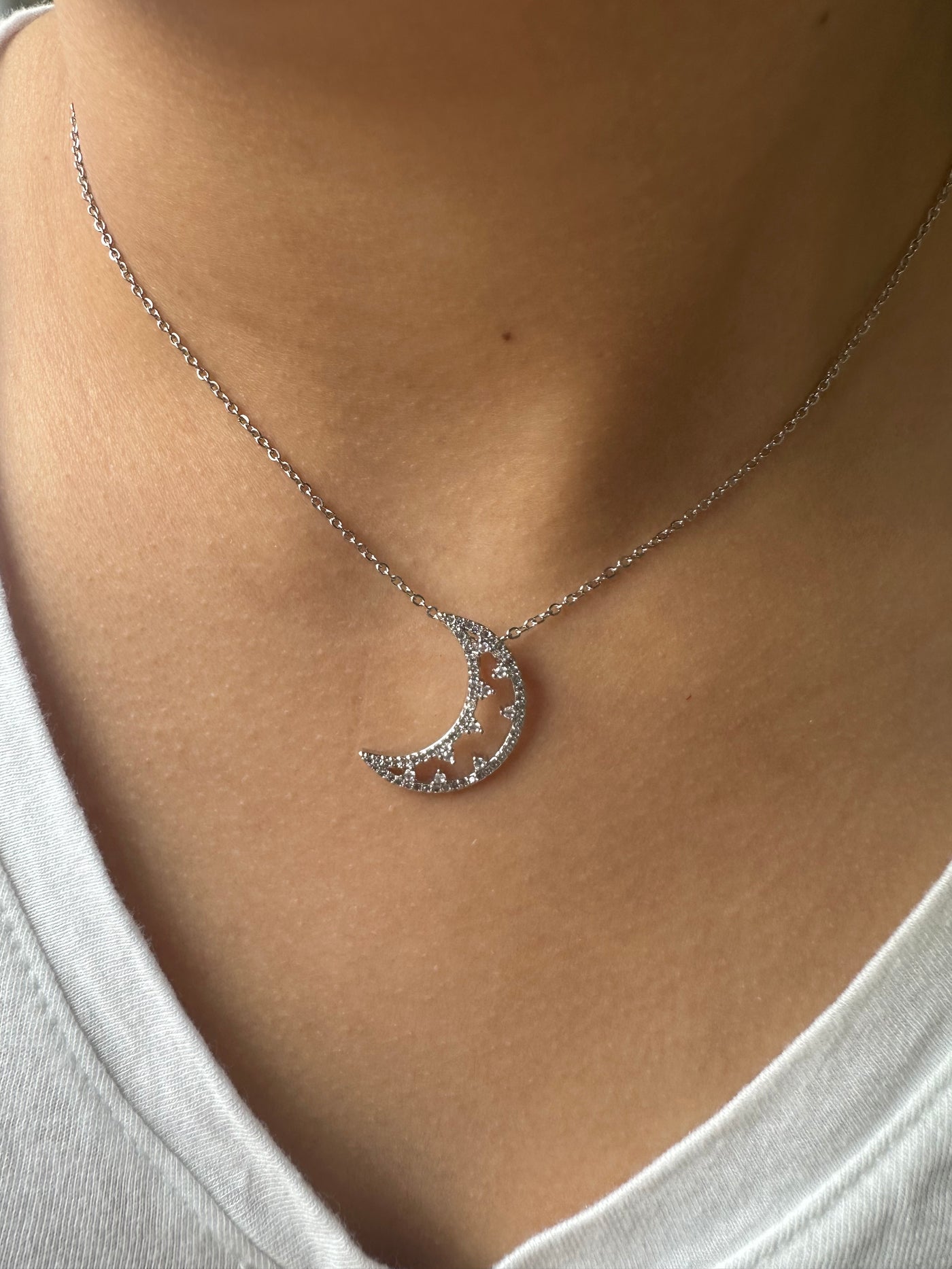 Silver Moon Necklace