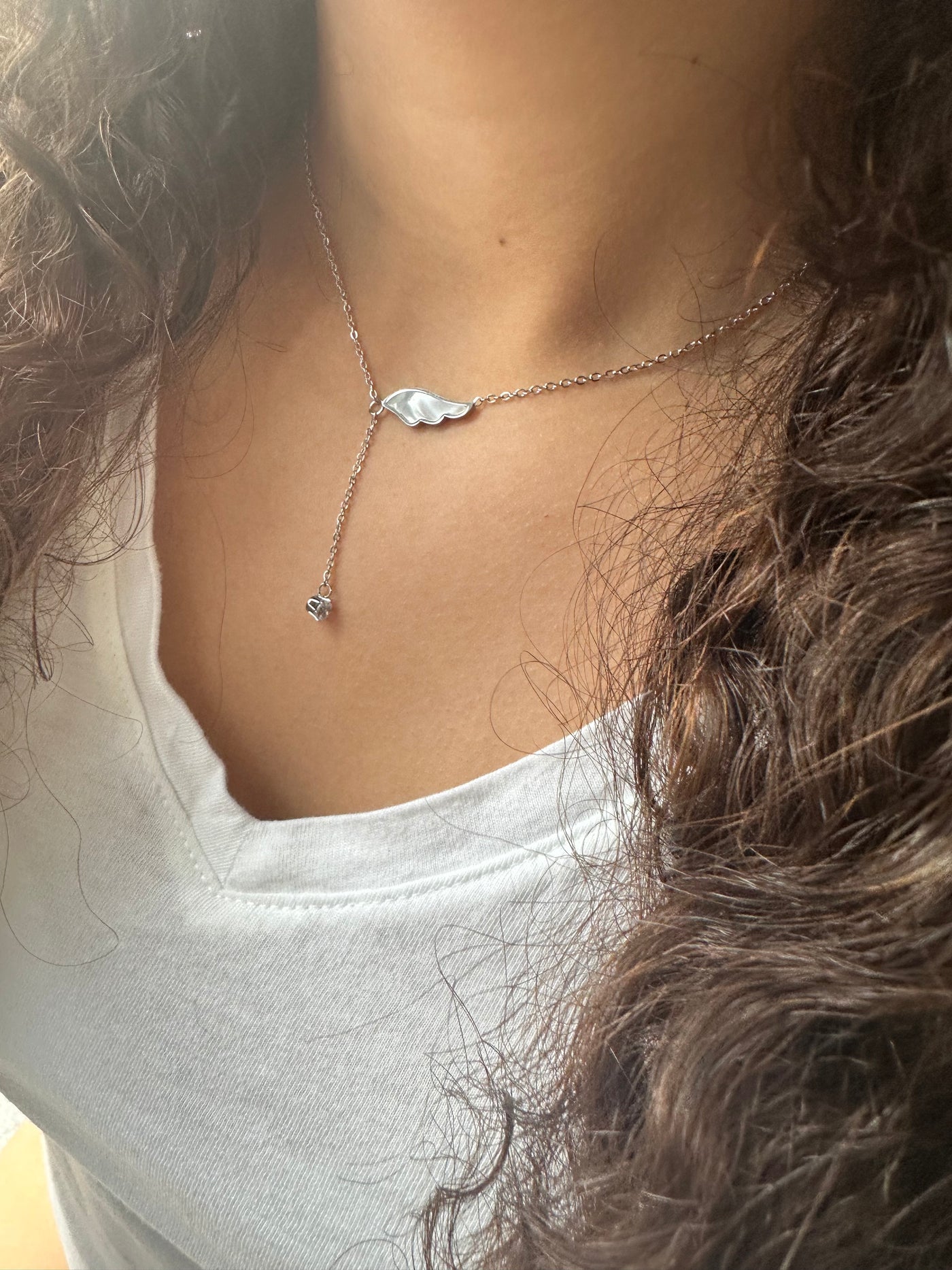 Angel Wing Silver Necklace