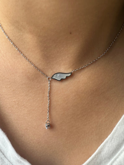 Angel Wing Silver Necklace