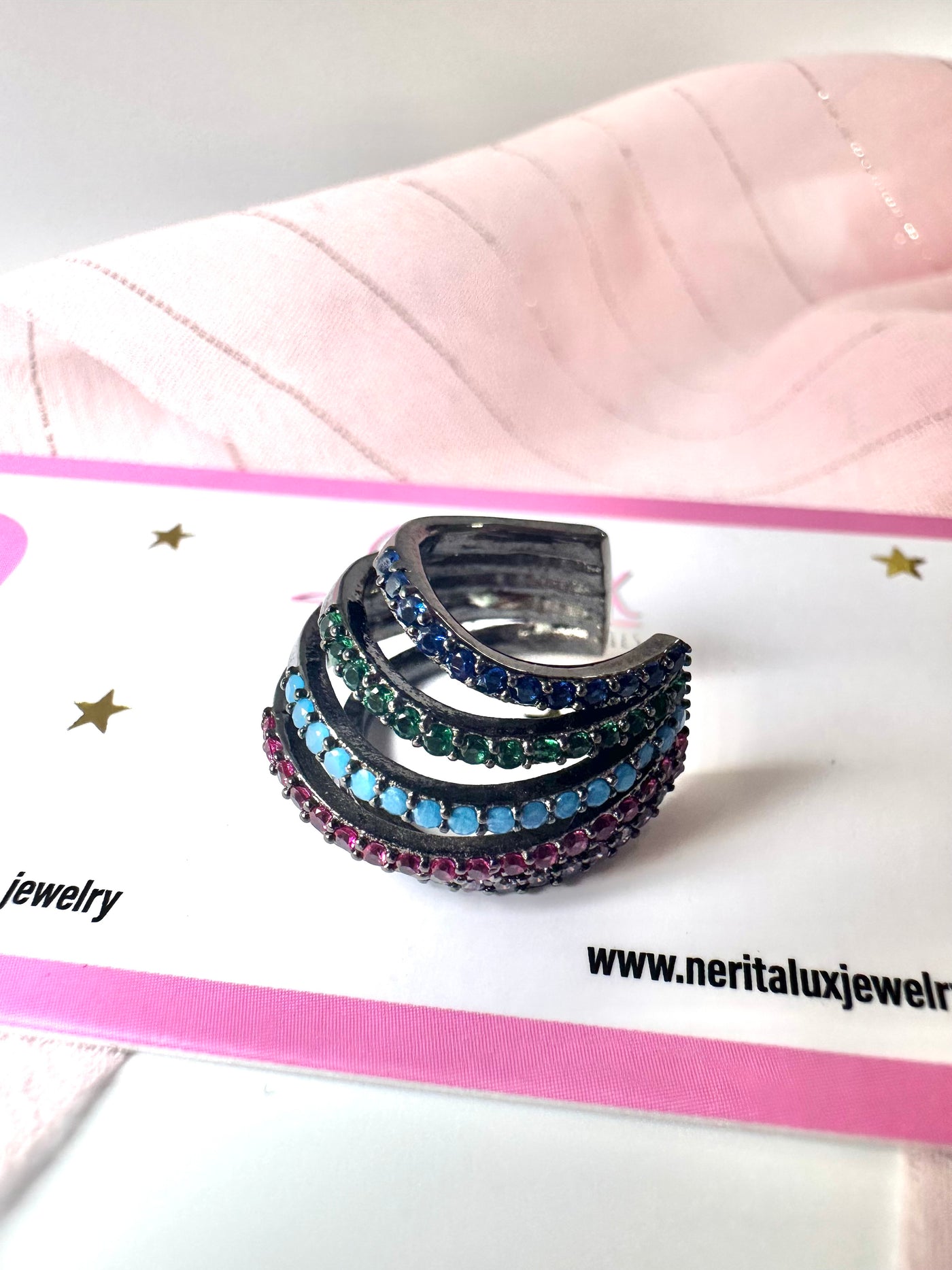 Spiral Colorful Ear Cuff Earrings